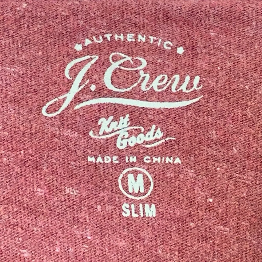 J.Crew Broken-In Pocket T-shirt Red Melange Slim Casual Summer Classic Preppy